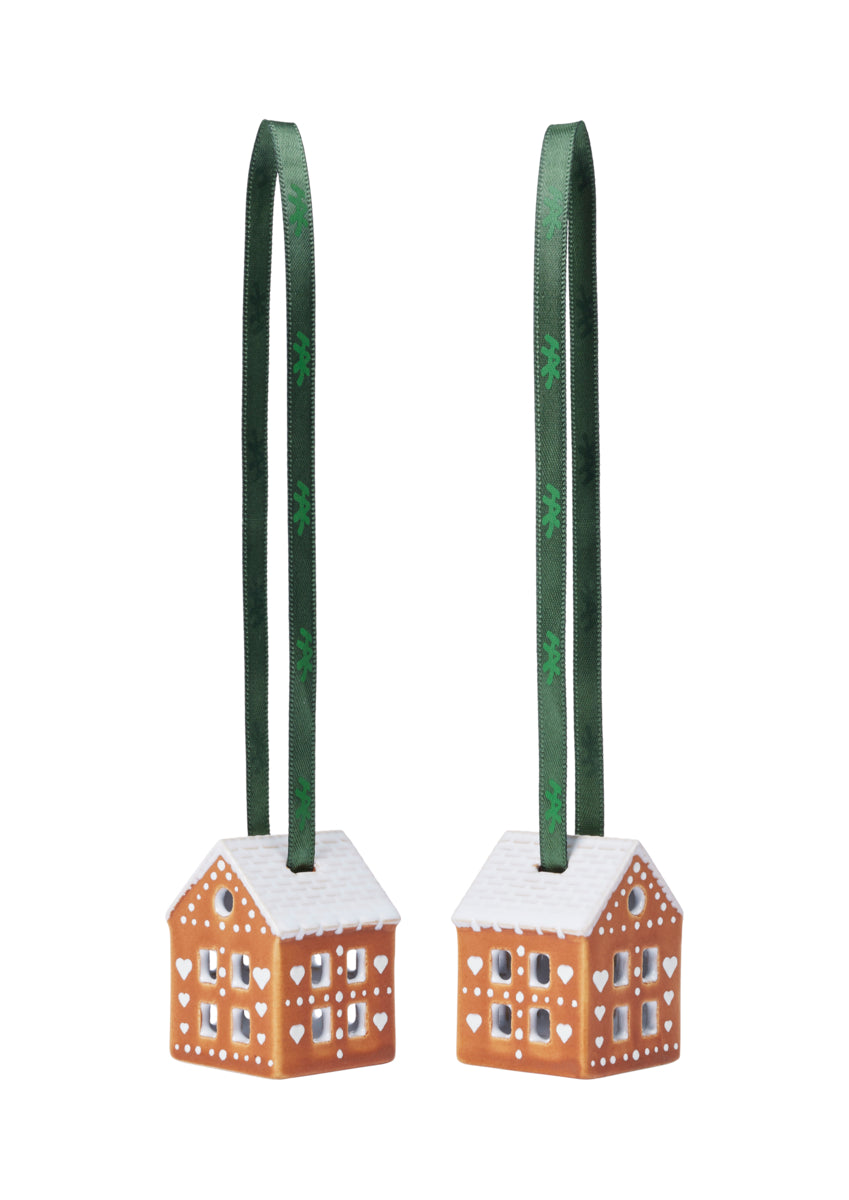 Gingerbread juleophæng, brun - 2 stk
